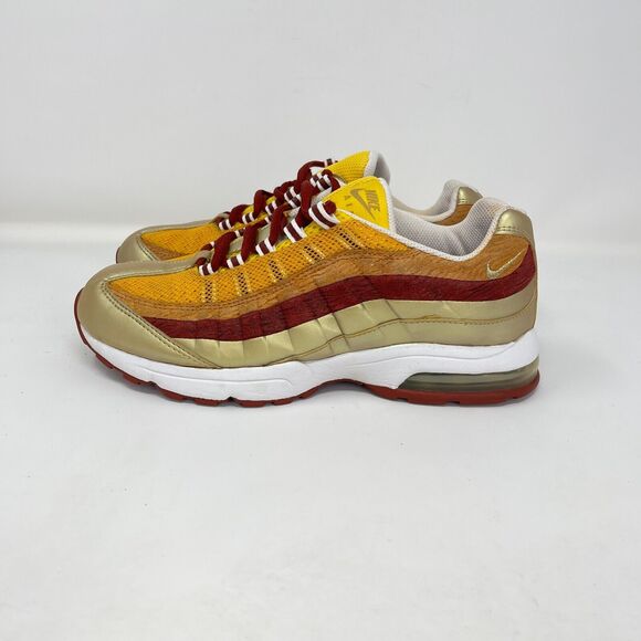 Nike Air Max 95 Zen Premium Leo Maize Gold Yellow Athletic Shoes Women Size 8.5 - Picture 2 of 10